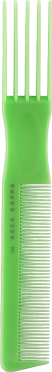 Grzebień do włosów, 7255, zielony - Acca Kappa Pettine Basic a Forchetta — Zdjęcie N1