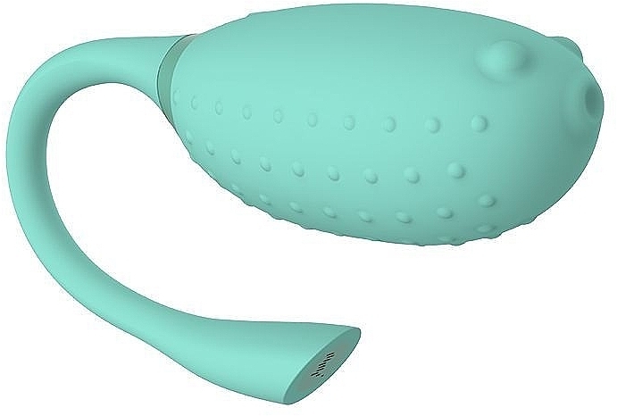 Zabawka erotyczna Wibrujące jajko z pilotem, zielone - Magic Motion Fugu Smart Wearable Vibrator Green — Zdjęcie N4