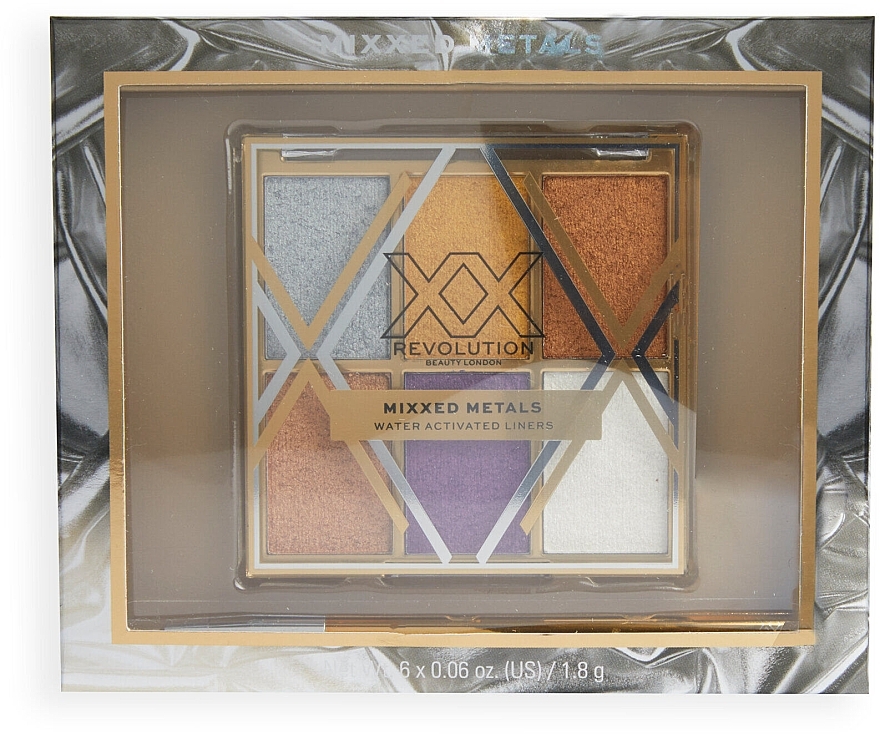 Paleta do makijażu - XX Revolution Mixxed Metals Water Liner Palette — Zdjęcie N4