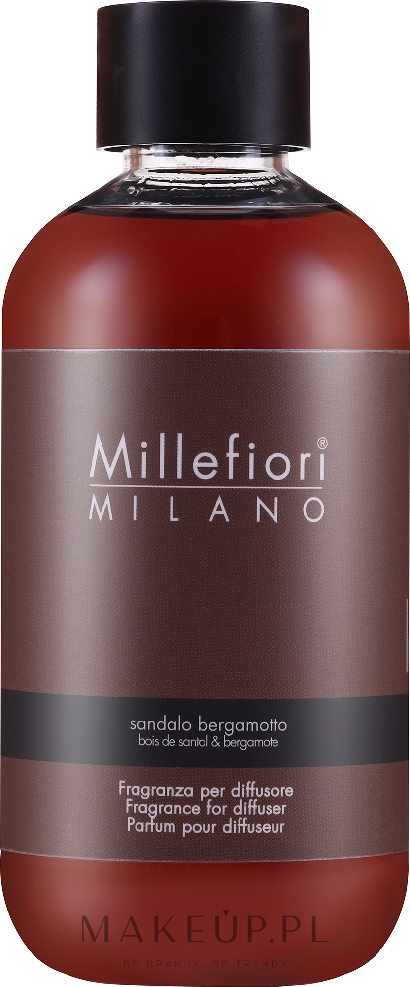 Wymienny dyfuzor zapachowy Drzewo sandałowe i cedr - Millefiori Milano Natural Diffuser Sandalo Bergamotto — Zdjęcie 250 ml