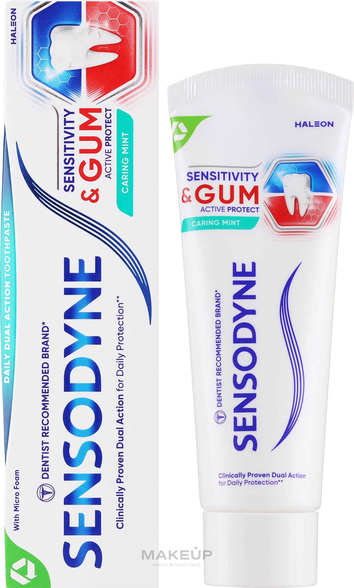 Pasta do zębów Wrażliwość zębów i ochrona dziąseł, smak miętowy - Sensodyne Sensitivity And Gum Caring Mint  — Zdjęcie 75 ml