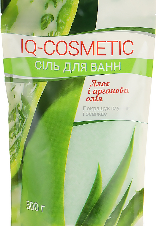 Sól do kąpieli z aloesem i olejkiem arganowym - IQ-Cosmetic — Zdjęcie N2