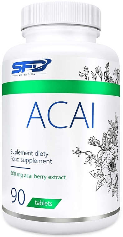 Suplement diety Jagody Açai, 500 mg - SFD Nutrition Acai 500 mg — Zdjęcie N1