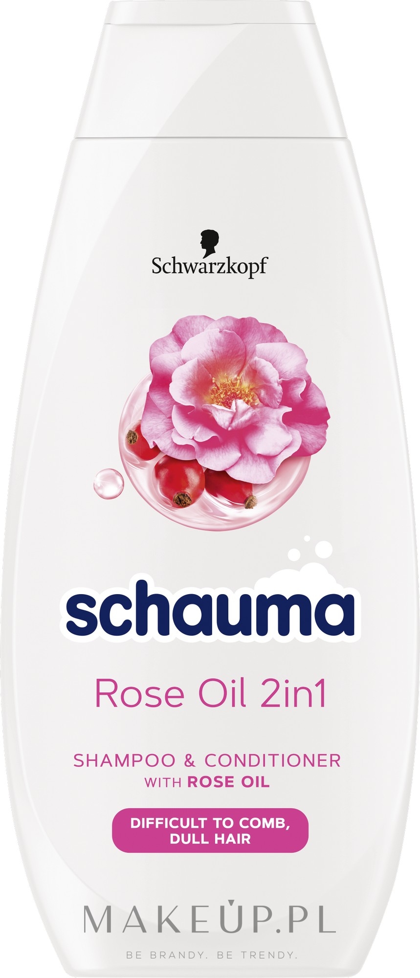 Szampon-odżywka 2 w 1 - Schauma Silk Comb Shampoo&Conditioner Rose Oil  — Zdjęcie 400 ml
