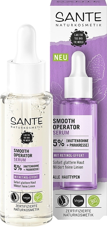 Wygładzające serum do twarzy - Sante Smooth Operator Power Serum Retinol Effect — Zdjęcie N1