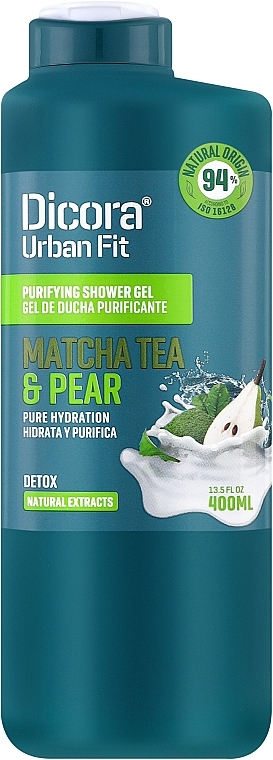 Żel pod prysznic Herbata Matcha i gruszka - Dicora Urban Fit Purifying Shower Gel Detox Matcha Tea & Pear  — Zdjęcie N1