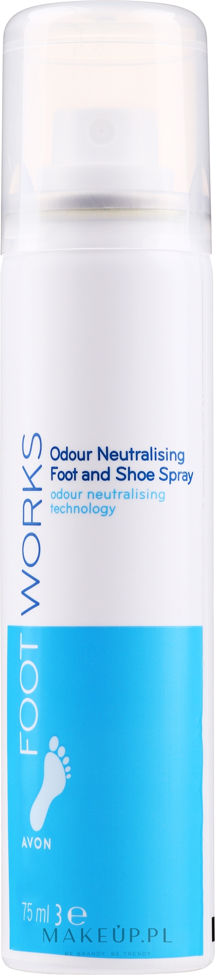 Odświeżający spray do stóp i obuwia neutralizujący zapach - Avon Foot Works Odour Neutralising — Zdjęcie 75 ml