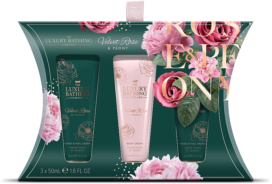 Zestaw - Grace Cole The Luxury Bathing Velvet Rose & Peony Set (h/cr/50ml*3)  — Zdjęcie N1