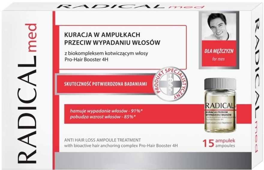 Kuracja w ampułkach przeciw wypadaniu włosów dla mężczyzn - Radical Med Anti Hair Loss Ampoule Treatment For Men — Zdjęcie N1