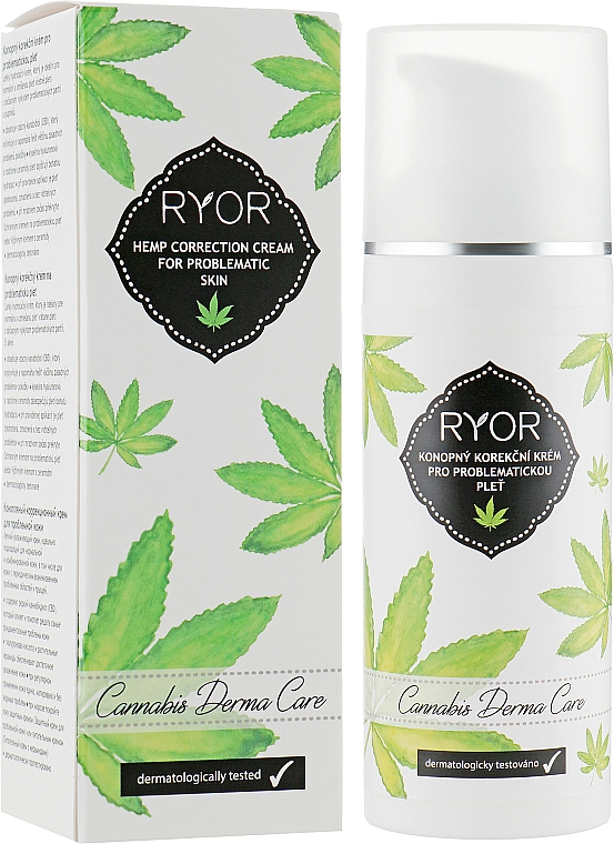 Konopny krem korygujący do cery problematycznej - Ryor Cannabis Derma Care Corrective Hemp Cream For Skins To Pro — Zdjęcie N1