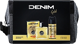 Kup PRZECENA! Denim Gold - Zestaw (ash/lot 100 ml + deo/spray 150 ml + bag) *