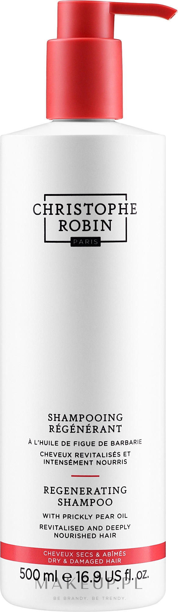 Regenerujący szampon do włosów z olejkiem z opuncji figowej - Christophe Robin Regenerating Shampoo with Prickly Pear Oil — Zdjęcie 500 ml