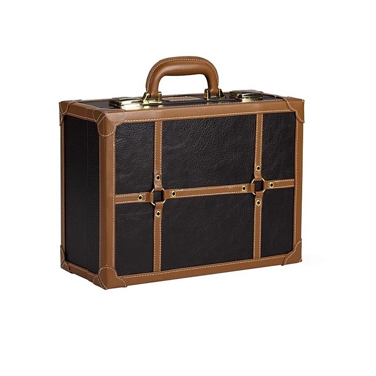 Kasetka kosmetyczna - Ingolt Mini Makeup Suitcase KC-007M Brown — Zdjęcie N2