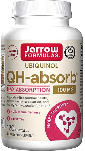 Koenzym ubichinol, 100 mg - Jarrow Formulas Ubiquinol QH-Absorb 100 mg — Zdjęcie N2