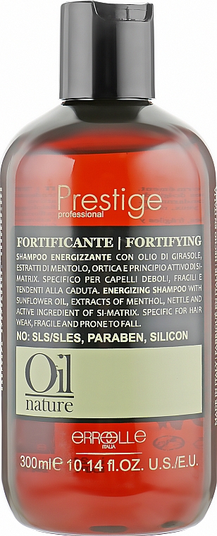 Regenerujący szampon przeciw wypadaniu włosów - Erreelle Italia Prestige Oil Nature Fortyfing Shampoo