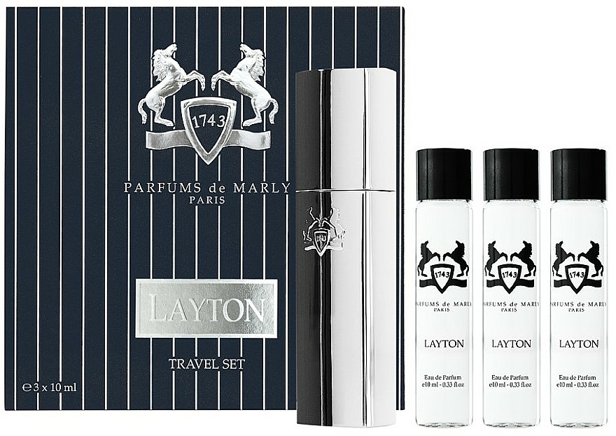 Parfums de Marly Layton - Zestaw (edp/refill/3x10ml + case/1pcs) — Zdjęcie N1