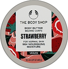 Rozświetlający olejek do ciała - The Body Shop Strawberry 96H Nourishing Moisture Body Butter — Zdjęcie N2