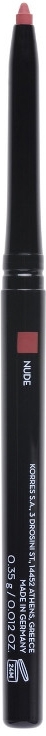 Automatyczna konturówka do ust - Korres Morello Stay-On Lip Liner Rich Colour Waterproof — Zdjęcie 01 - Nude