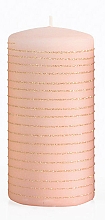 Kup Świeca dekoracyjna, różowo-złoty walec, 7 x 10 cm - Artman Andalo