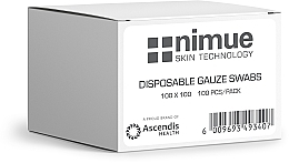 Jednorazowe chusteczki z gazy 100 x 100 mm - Nimue Skin Technology Disposable Gauze Swabs — Zdjęcie N1