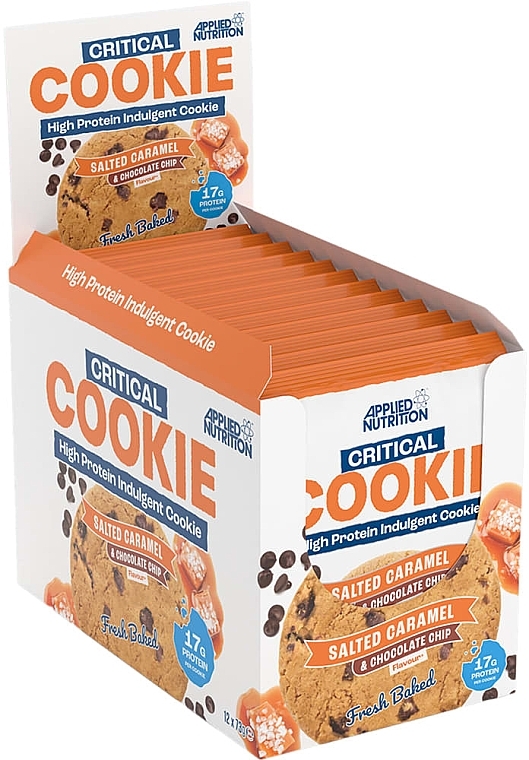 Ciasteczka czekoladowe z solonym karmelem - Applied Nutrition Critical Cookie Salted Caramel & Chocolate Chip — Zdjęcie N1