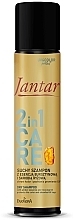 Suchy szampon z esencją bursztynową i skrobią ryżową - Farmona Jantar 2in1 Care — Zdjęcie N1