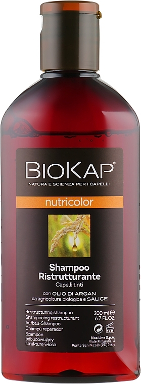 Regenerujący szampon do włosów farbowanych - BiosLine Biokap Nutricolor — Zdjęcie N2