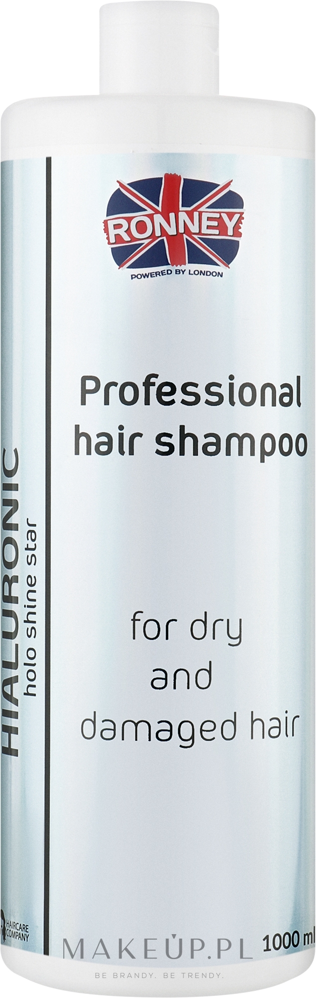 Nawilżający szampon z kwasem hialuronowym do włosów suchych i zniszczonych - Ronney Professional Holo Shine Star Hialuronic Shampoo — Zdjęcie 1000 ml