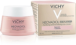 Różany krem przeciwzmarszczkowy do twarzy wzmacniająco-rewitalizujący - Vichy Neovadiol Rose Platinum Cream — Zdjęcie N5