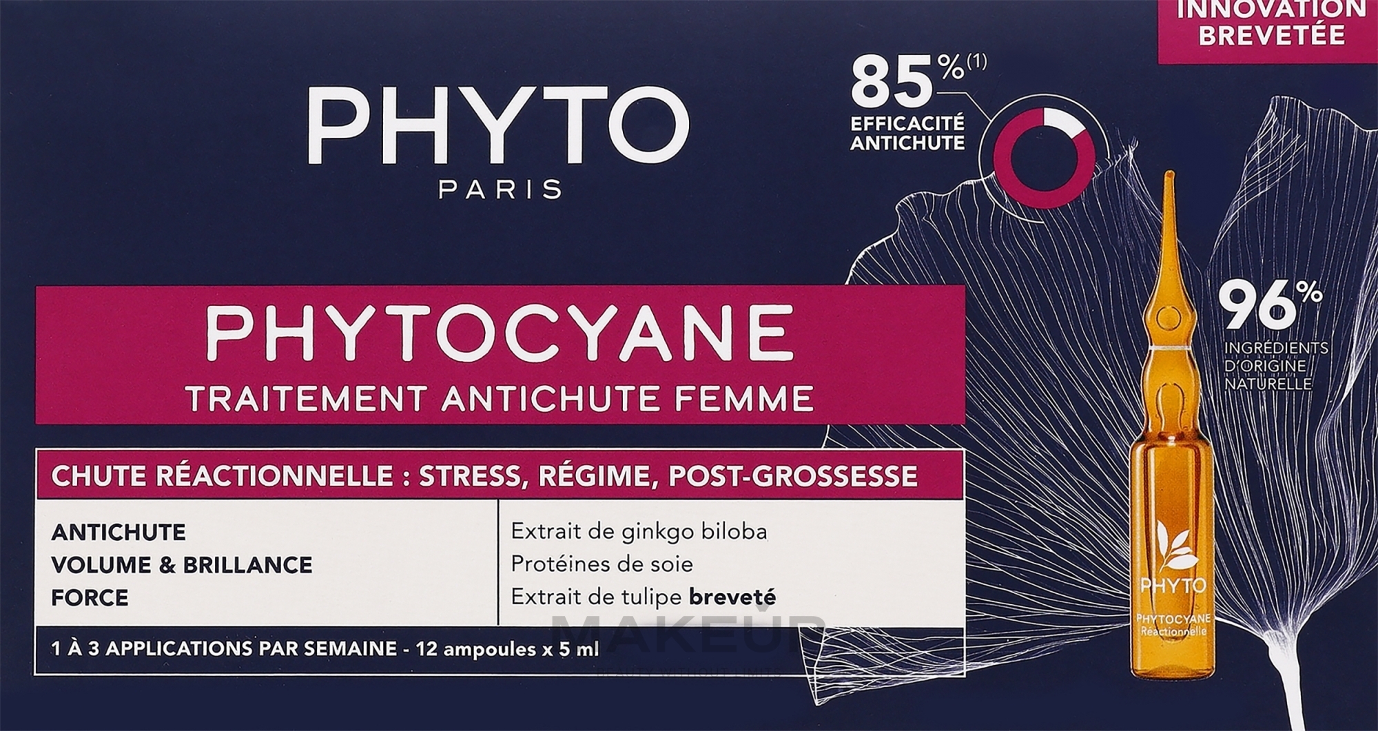 Ampułki przeciw wypadaniu włosów - Phyto Phytocyane Treatment — Zdjęcie 12 x 5 ml