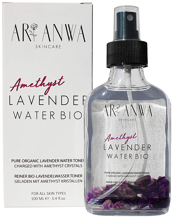 Organiczna woda lawendowa z kryształkami ametystu - ARI ANWA Skincare Amethyst Lavender Water Bio — Zdjęcie N1