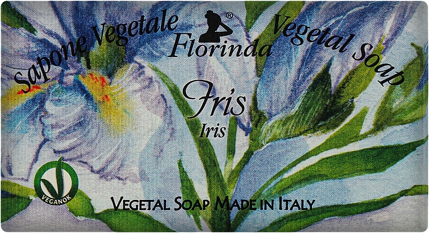 Naturalne mydło w kostce Irys - Florinda Sapone Vegetale Iris Vegetal Soap Handmade — Zdjęcie N1