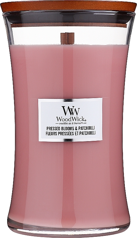 Świeca zapachowa w szkle - Woodwick Hourglass Candle Pressed Blooms & Patchouli — Zdjęcie N1