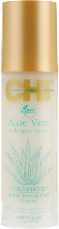 Nawilżający krem do włosów kręconych Aloes - CHI Aloe Vera Moisturizing Curl Cream — Zdjęcie N1