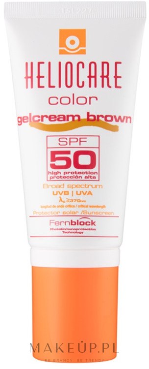 Żel-krem tonujący do twarzy SPF 50 - Cantabria Labs Heliocare Color Gelcream — Zdjęcie Brown