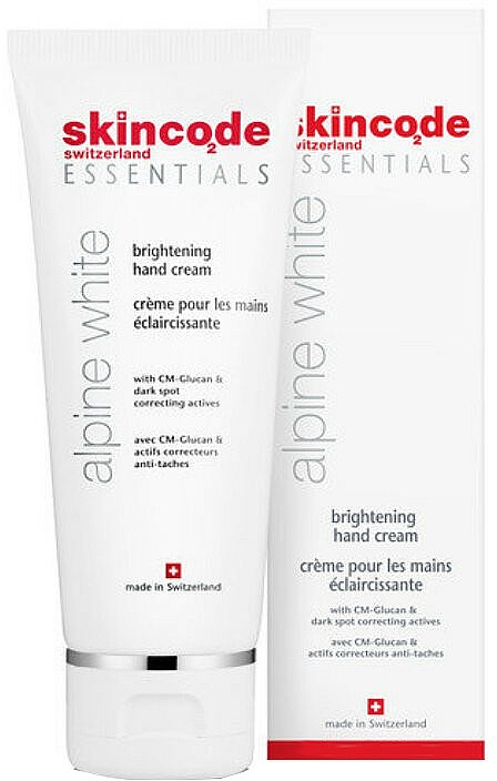 Rozjaśniający krem ​​do rąk - Skincode Essentials Alpine White Brightening Hand Cream — Zdjęcie N1