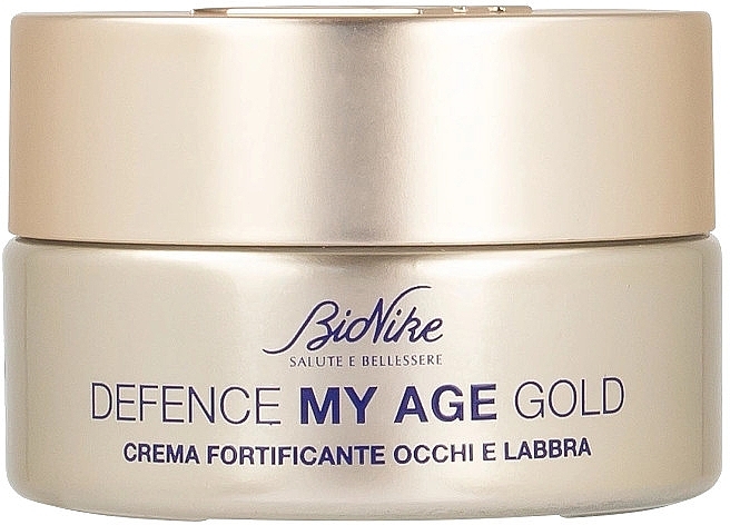 Ujędrniający krem pod oczy i do okolic ust - BioNike Defense My Age Gold Fortifying Eyes And Lips Cream — Zdjęcie N1