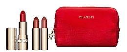 Zestaw - Clarins Joli Rouge Collection (lipstick/3,5g + refill/2x3,5g + bag/1pc) — Zdjęcie N1