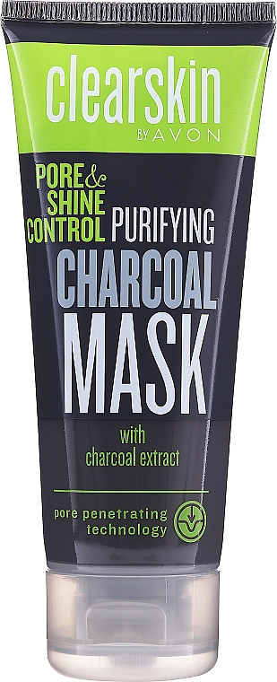 Oczyszczająca maska do twarzy z węglem aktywnym - Avon Clearskin Pore & Shine Control Purifying Charcoal Mask 