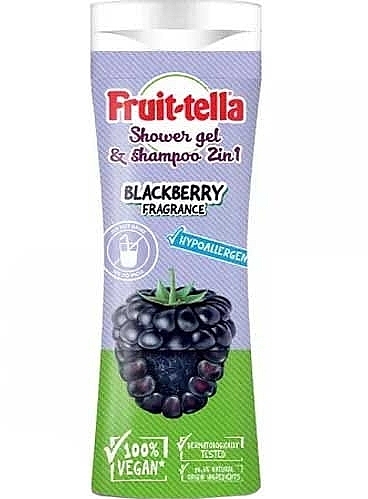 Żel pod prysznic - Nickelodeon Fruit-Tella Blackberry Shower Gel & Shampoo — Zdjęcie N1