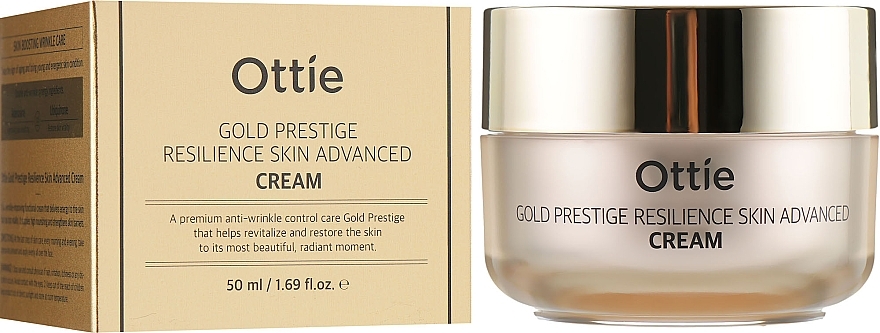 Przeciwstarzeniowy krem ujędrniający do twarzy - Ottie Gold Prestige Resilience Advanced Cream — Zdjęcie N1