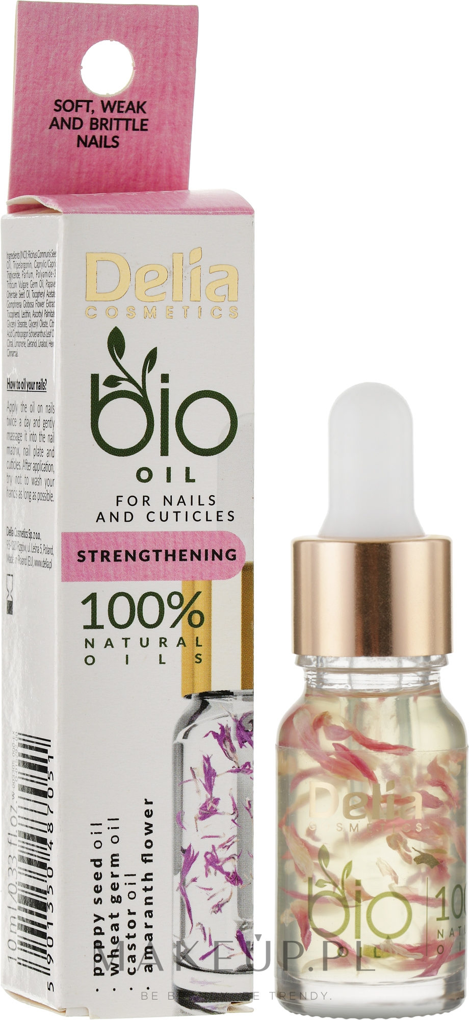 Wzmacniający olejek do paznokci i skórek - Delia Cosmetics Bio Nail Oil — Zdjęcie 10 ml