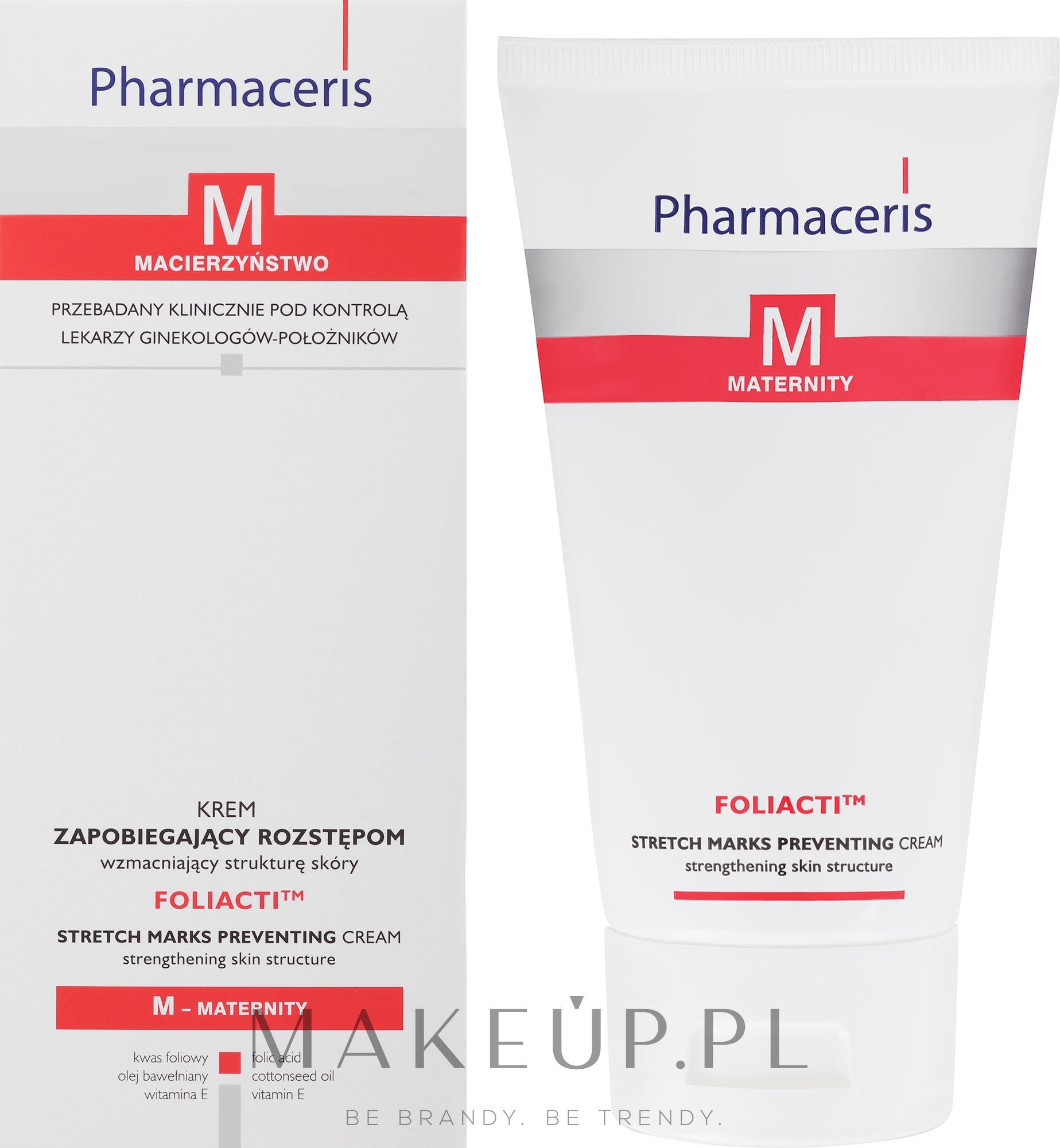 Krem zapobiegający rozstępom - Pharmaceris M Foliacti Stretch Mark Prevention Cream — Zdjęcie 150 ml