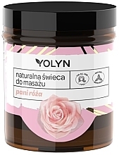 Kup PRZECENA! Naturalna świeca do masazu Róża - Yolyn *