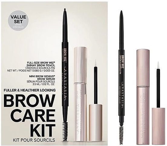 Zestaw - Anastasia Beverly Hills Brow Care Kit Soft Brown (br/Serum/3.5g + br/Pencil/0.0085g) — Zdjęcie N1