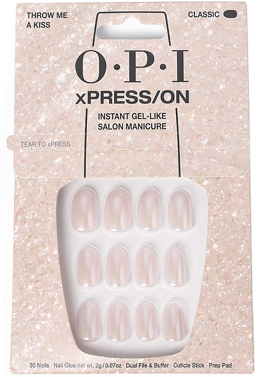 Zestaw sztucznych paznokci - OPI Xpress/On Throw Me A Kiss — Zdjęcie N1