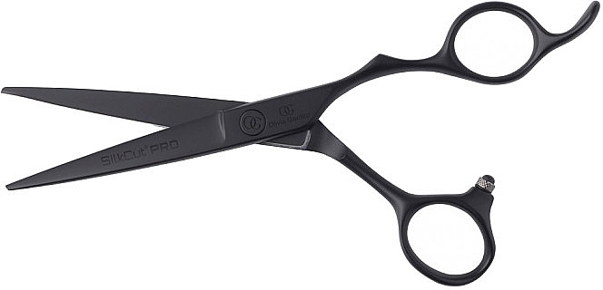 Nożyczki fryzjerskie 6,5" - Olivia Garden SilkCut PRO Matt Black 6,5" — Zdjęcie N1