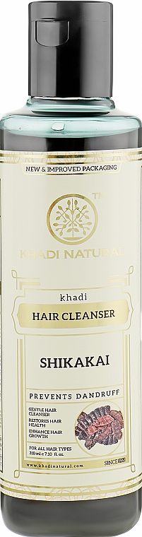 Przeciwłupieżowy naturalny szampon ziołowy do łamliwych i wypadających włosów - Khadi Natural Ayurvedic Shikakai Hair Cleanser — Zdjęcie N1