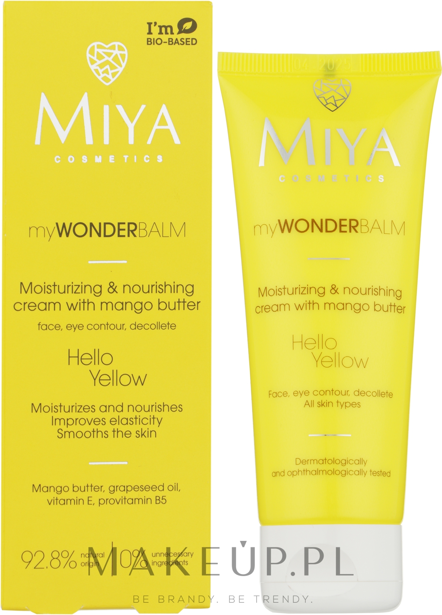 Nawilżająco-odżywczy krem do twarzy z masłem mango - Miya Cosmetics My Wonder Balm Hello Yellow Face Cream — Zdjęcie 75 ml