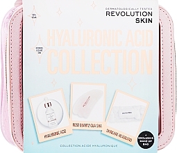 Kup Zestaw - Makeup Revolution Skincare The Hyaluronic Acid Skincare Gift Set (bag/1pc + headband/1pc + f/mass/1pc + f/ser/30ml)
